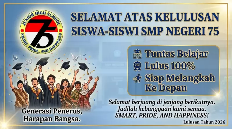 Pengumuman Kelulusan Peserta Didik Kelas IX SMP Negeri 75 Jakarta Tahun Pelajaran 2025/2026