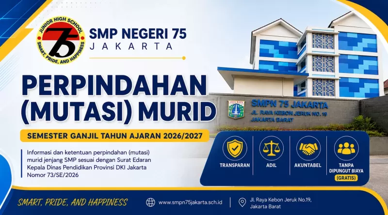 Pengumuman Perpindahan (Mutasi) Murid Semester Ganjil Tahun Ajaran 2026/2027
